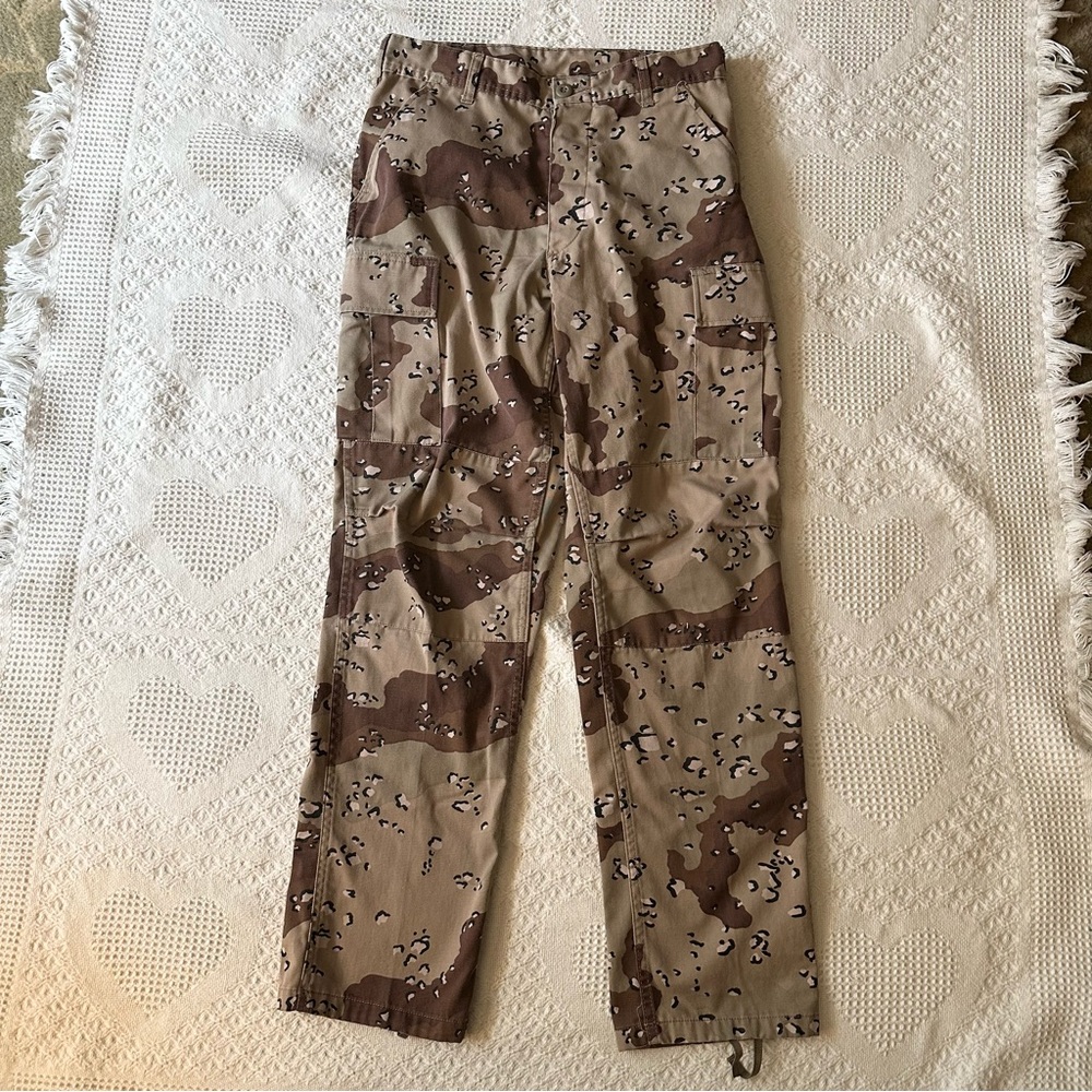 Rothco BDU Military Pants Mens Small 31x30 Brown Chocolate Chip Desert Camo Adj - Picture 2 of 11